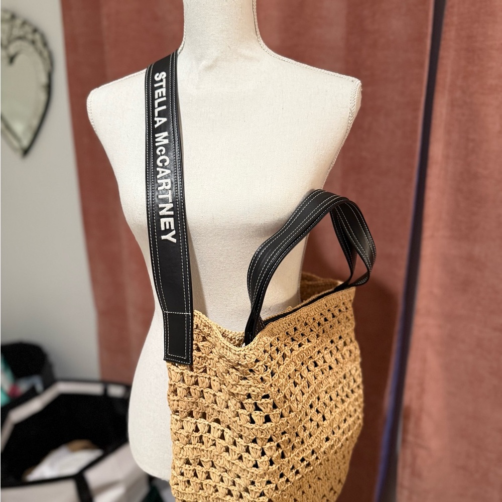 Stella McCartney Raffia Tote and Shoulder Bag